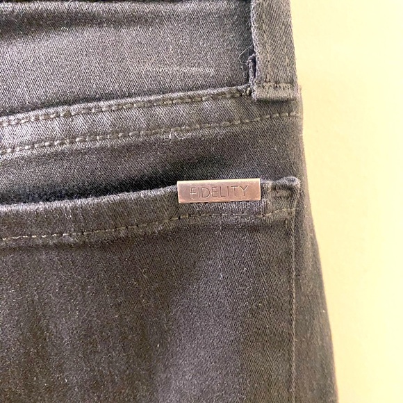 Fidelity Stretchy Black Zipper Jeans/Pants - Picture 5 of 7